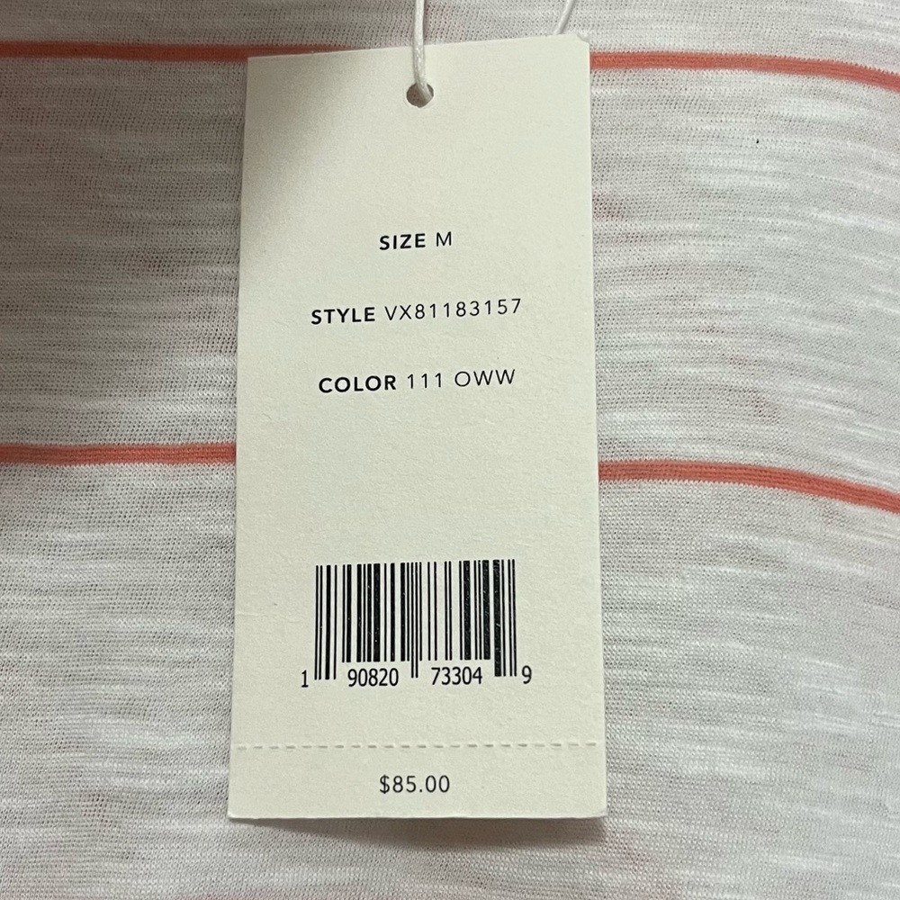 Vince 100% Pima Cotton Top Size Medium NWT - Picture 3 of 9